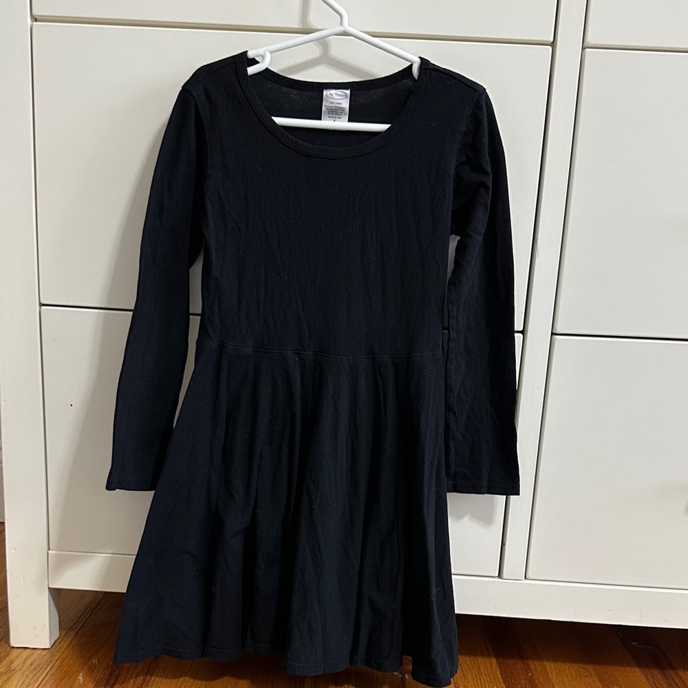City Threads Black Long Sleeve Casual Twirl Dress